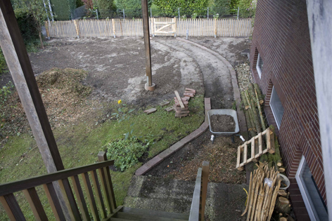 Blick vom Balkonaufgang