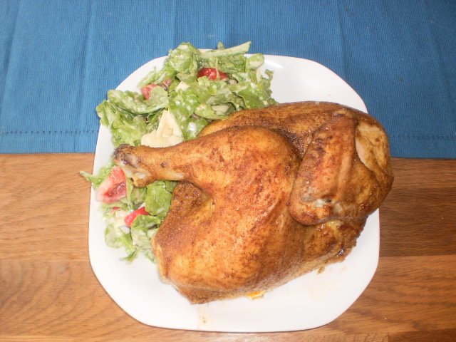 Brathänchen mit Salat