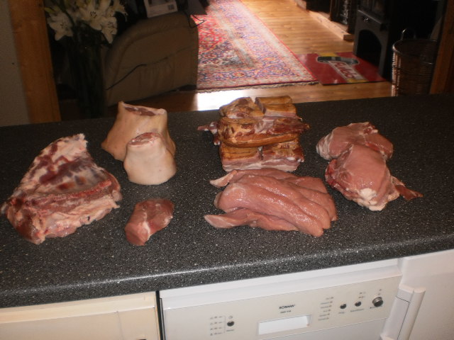 Rippenbraten,Filetstück,Räucehrbauch,Kotlett,Schnitzel,Beine