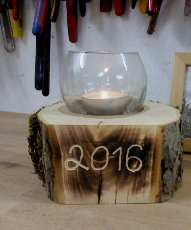 Windlicht Silvester 2016 gefräst
