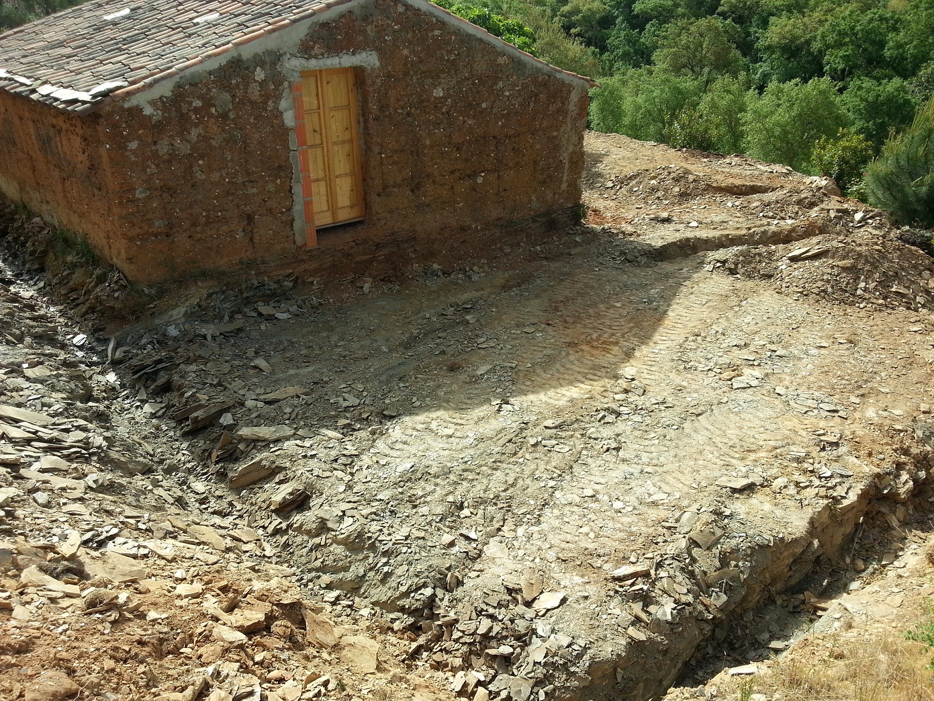 Vorbereitung Fundament Anbau