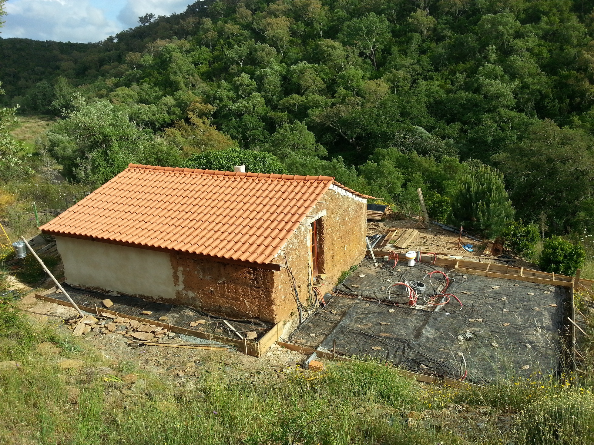 Vorbereitung Fundament Anbau