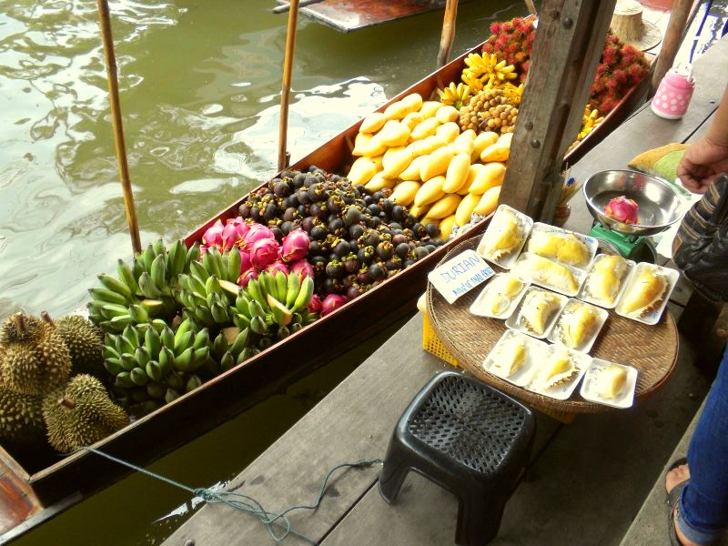 ...seine Position auf dem Markt (hier eins unserer Boote).