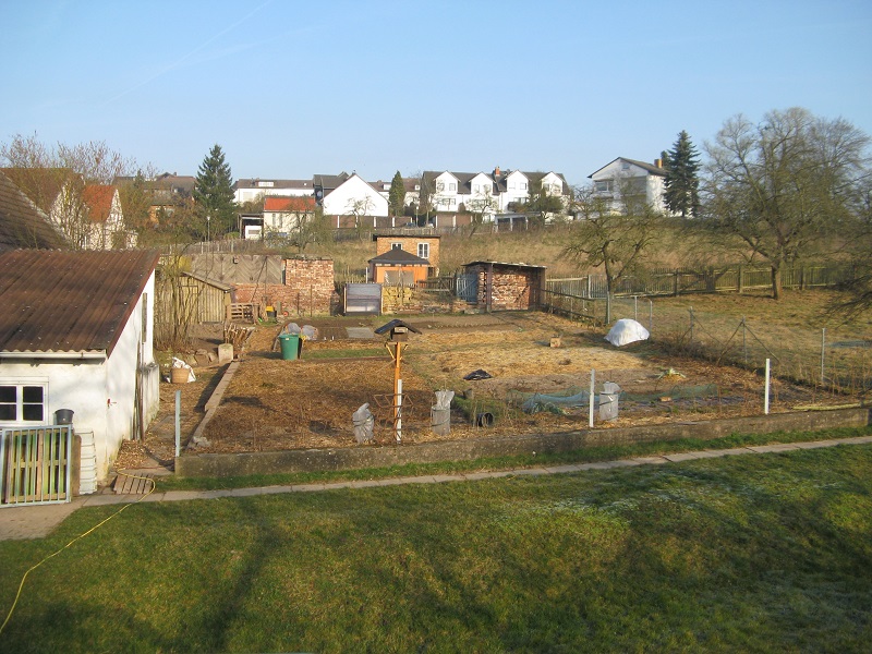 blick auf teil vom grabeland